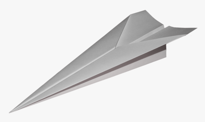 White Paper Plane Turned Downwards - Paper Airplane, HD Png Download