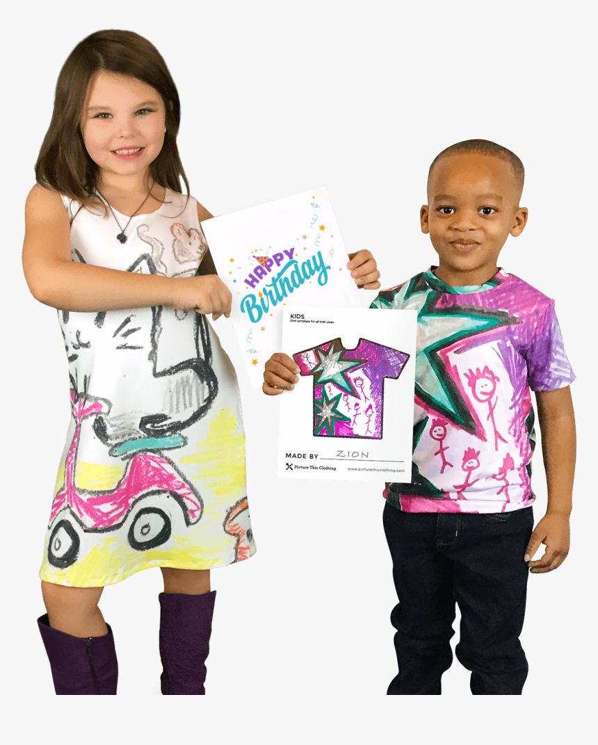 Children Drawing Dress, HD Png Download