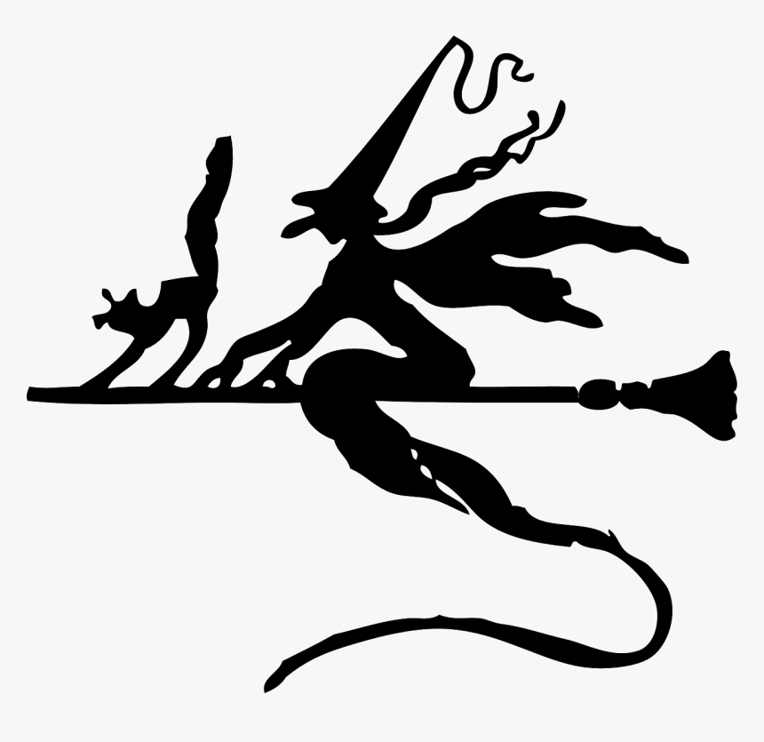 Witch On A Broomstick, HD Png Download