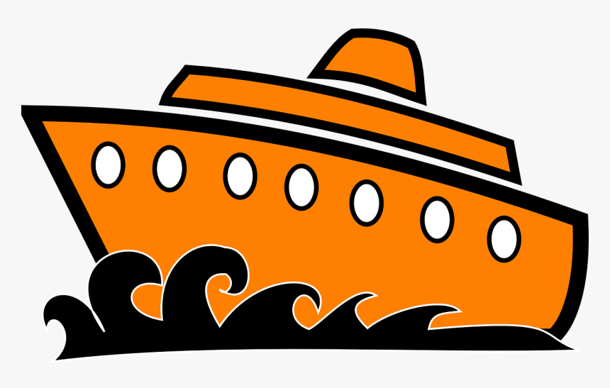 Silhouette Cruise Boat Clip Art, HD Png Download