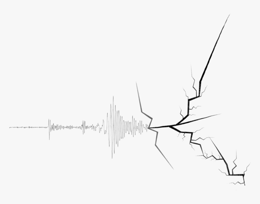 Images Of Earthquake Crack Png - Line Art, Transparent Png