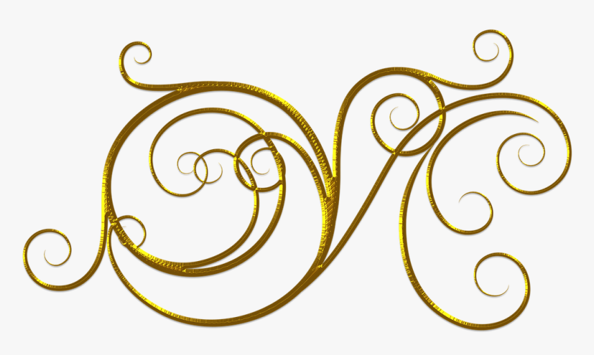 Gold Flourish Divider Free Picture - Gold Flourish, HD Png Download