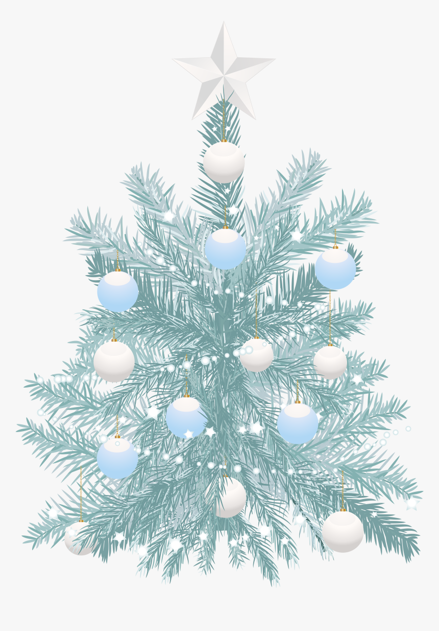 Blue Christmas Tree Png Download - Christmas Tree Blue Png, Transparent Png