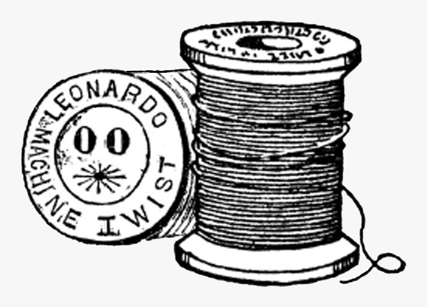 Image Free Digital Stamp - Black And White Cotton Reel, HD Png Download