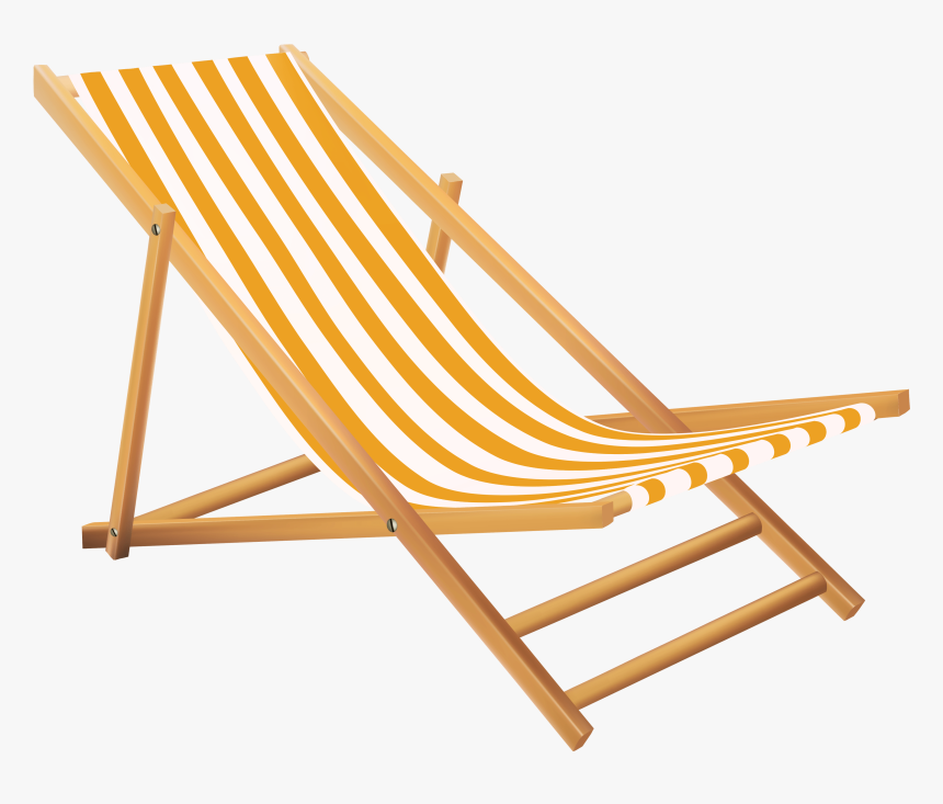 Yellow Beach Lounge Chair - Beach Chair Transparent Background, HD Png Download