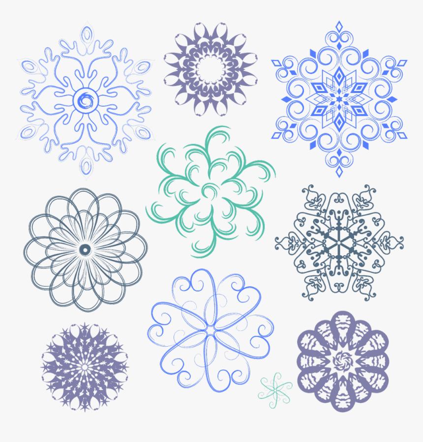 #snow #snowflakes #design #effects #blue #christmas - Font S Border, HD Png Download