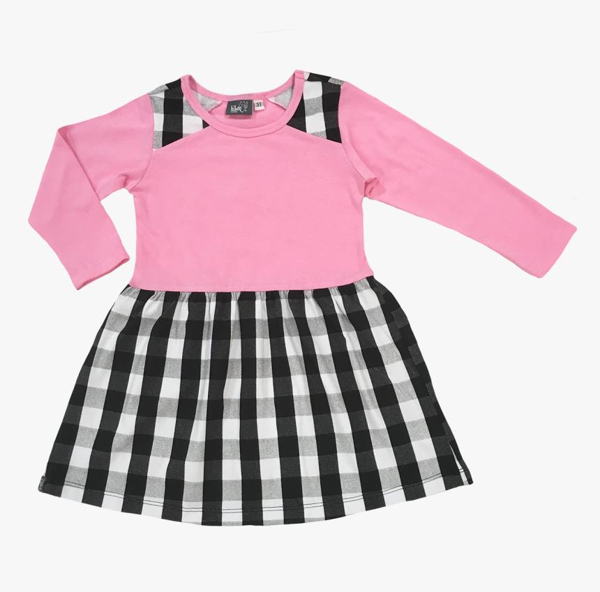 Plaid Fit And Flare Pink, HD Png Download