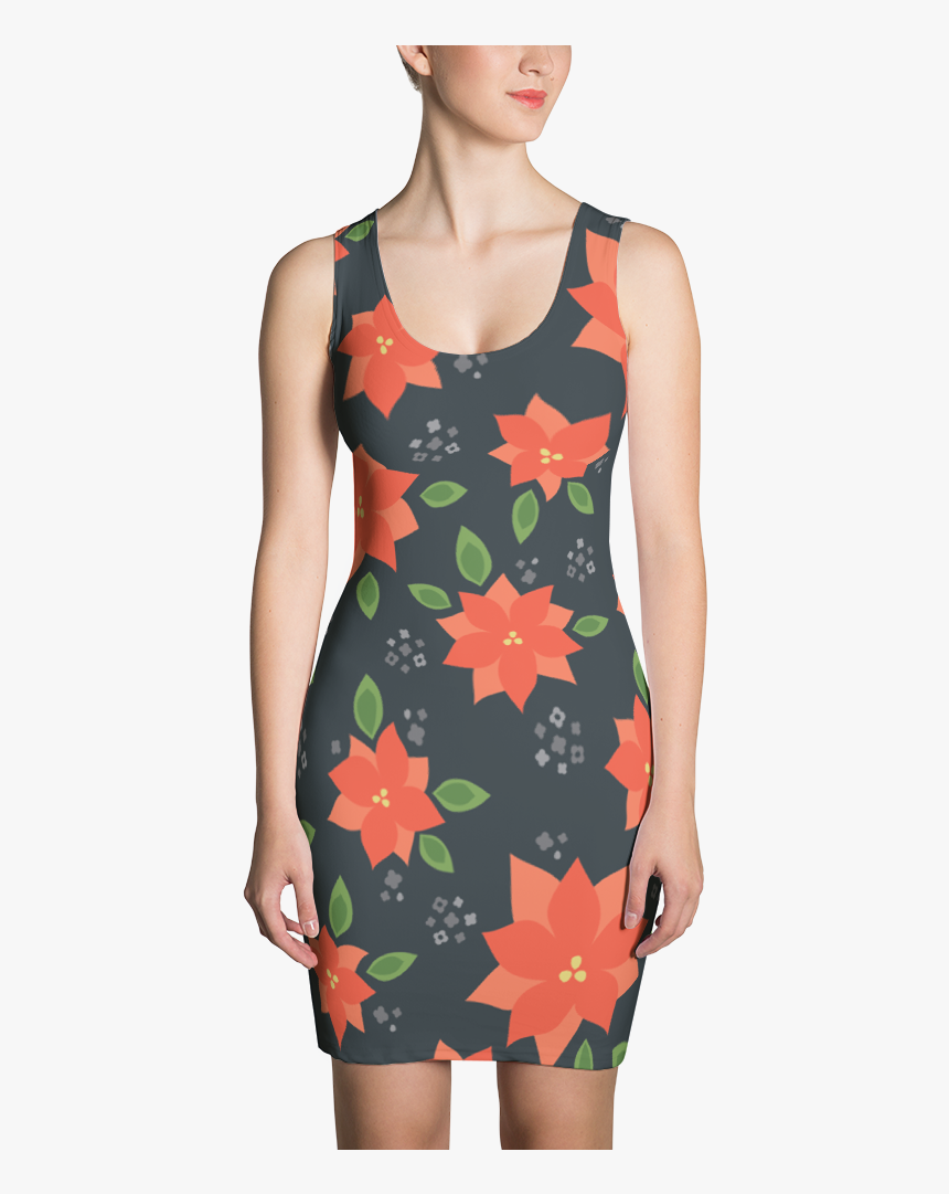 Poinsetta 20flowers 20front Original - Red Blood Cells Dress, HD Png Download