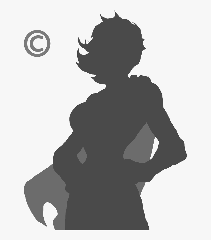 Silhouette Superhero Female, HD Png Download