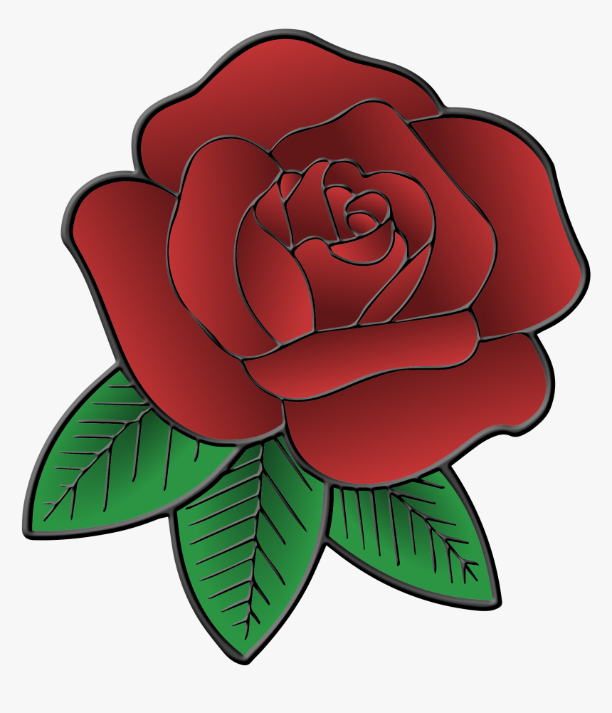 Poinsettia Banner Royalty Free Stock Free Huge Freebie - Flower With Leaves Drawing, HD Png Download