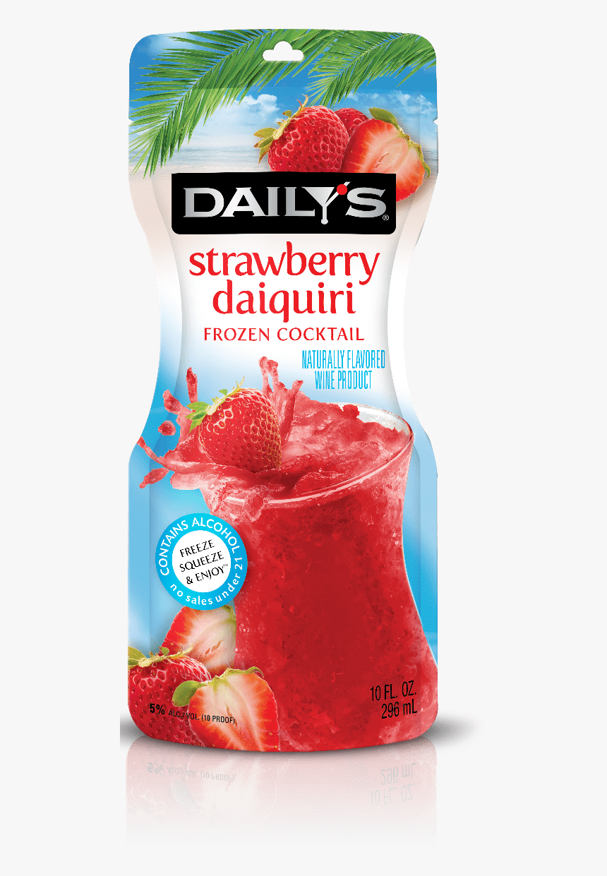 Dailys Rtd Strawb Daiq Pouch 8 4pk - Daily's Frozen Drinks, HD Png Download