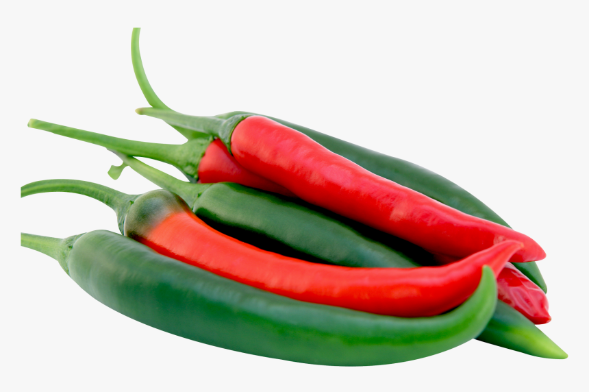 Red And Green Chilli Peppers Png Image - Red Chilli Green Chilli, Transparent Png