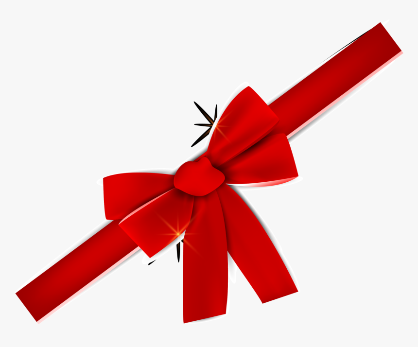 Christmas Bow Tie Clipart New Year Images Vector Transparent - Cinta Con Moño Png, Png Download