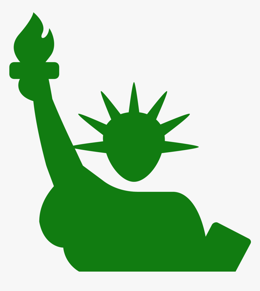 Statue Of Liberty Clipart Crown - Statue Of Liberty Black Icon, HD Png Download