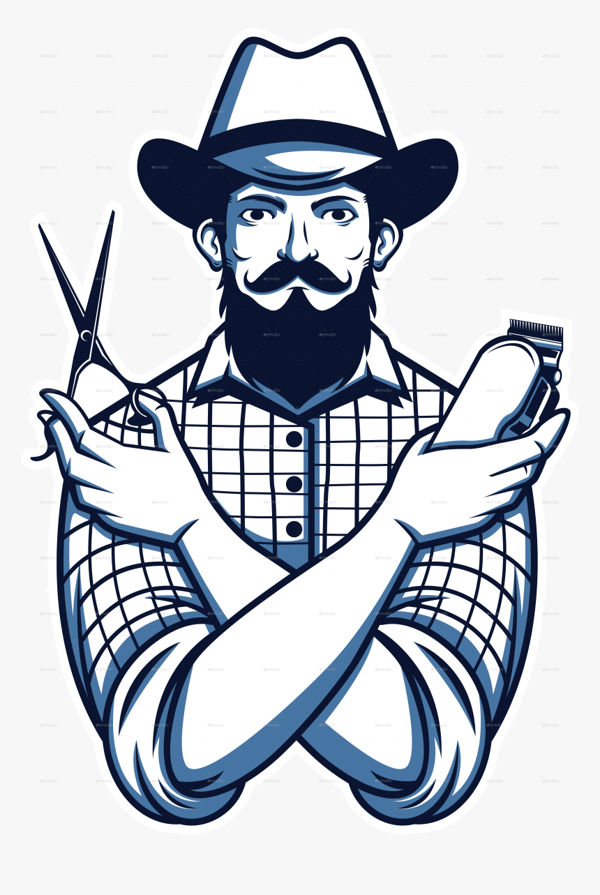 Barber Shop Set By - Vector Barber Shop Logo Png, Transparent Png