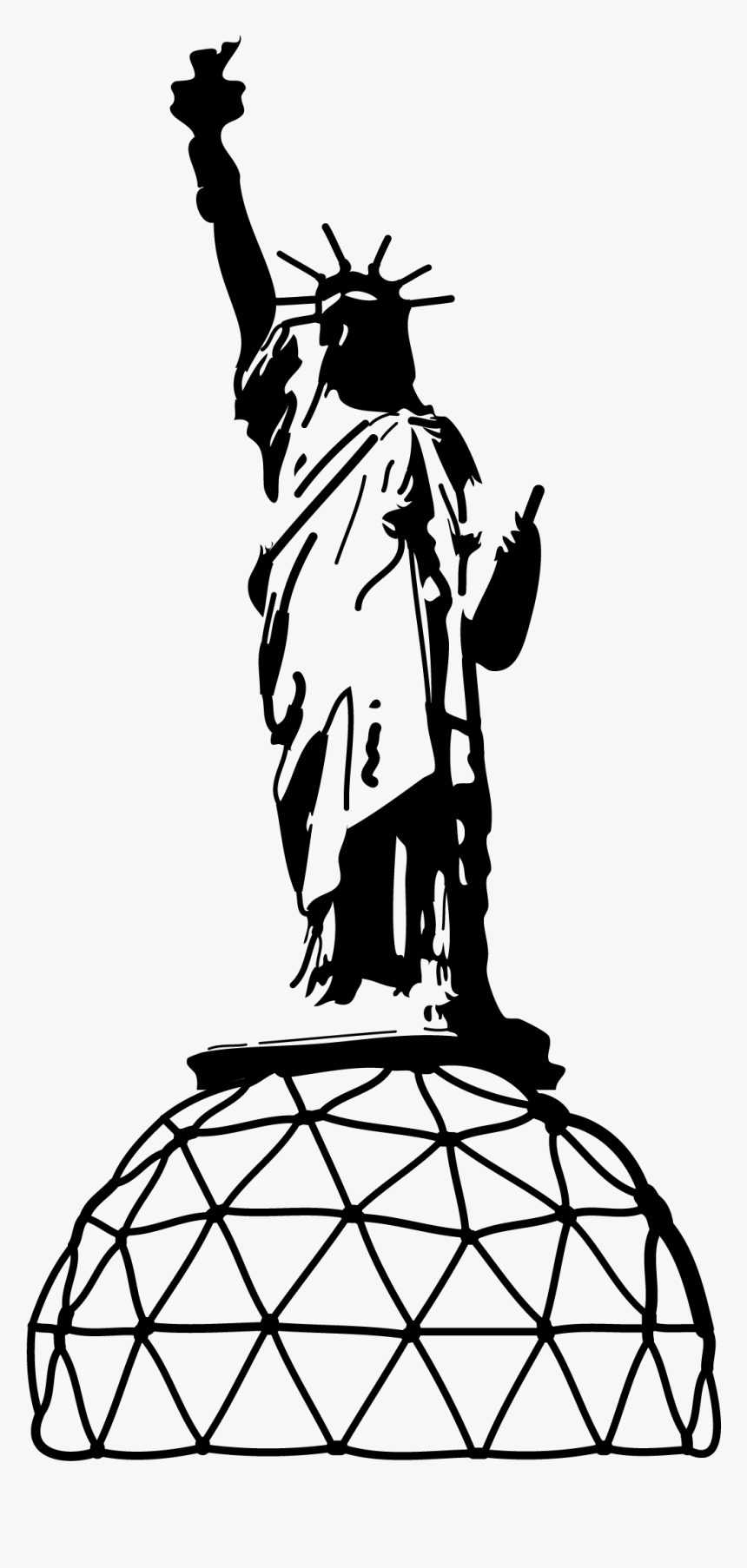 Statue Of Liberty Line Art - Illustration, HD Png Download