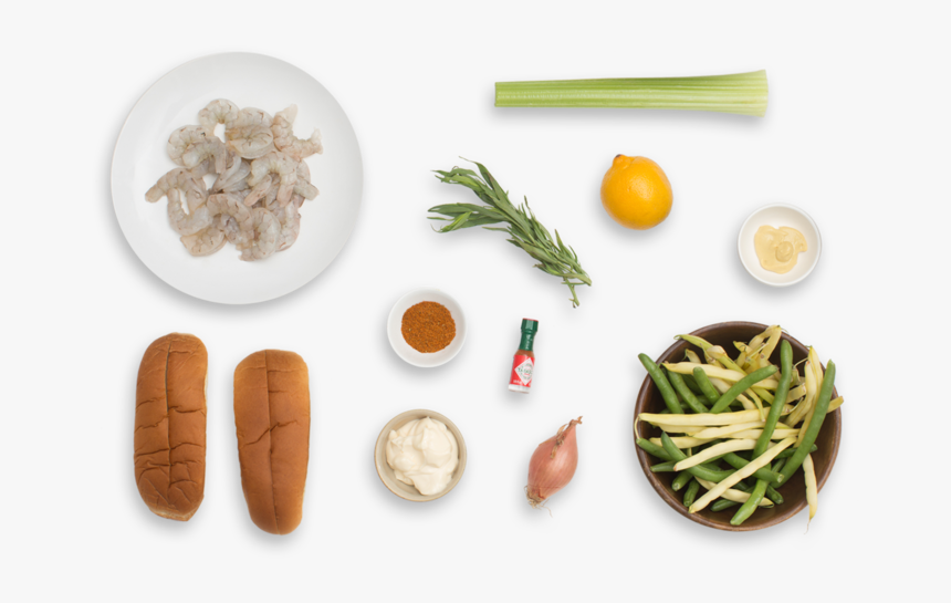 New England-style Shrimp Rolls With Grilled Green & - Natural Foods, HD Png Download