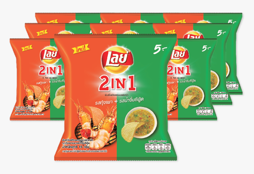 โปรโมชั่น Lay S 2in1 Potato Chip Grilled Shrimp/seafood - Lay 2 In 1, HD Png Download