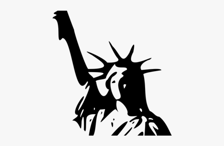 Statue Of Liberty Flag Drawing Transparent Png Clipart - Statue Of Liberty Png, Png Download