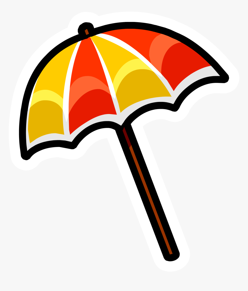 Beach Umbrella Pin - Png Beach Umbrella Clipart, Transparent Png ,  Transparent Png Image - PNGitem, image size:860x1008