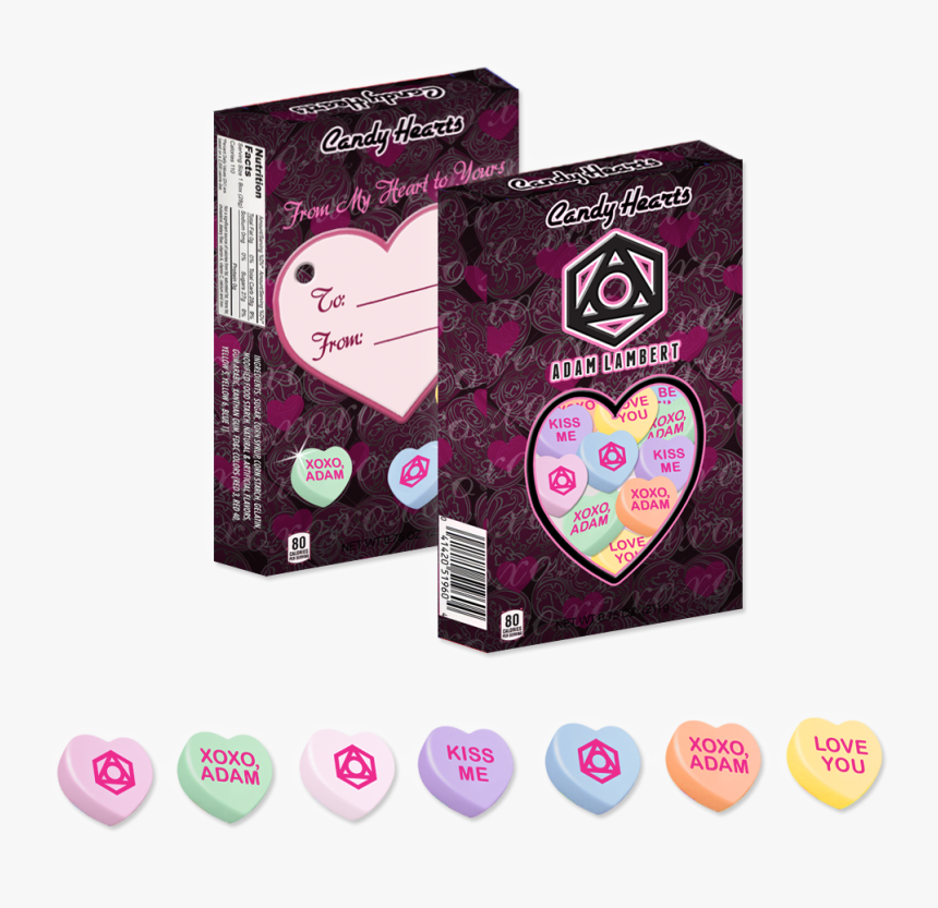Adam Lambert Candy Hearts - Heart, HD Png Download