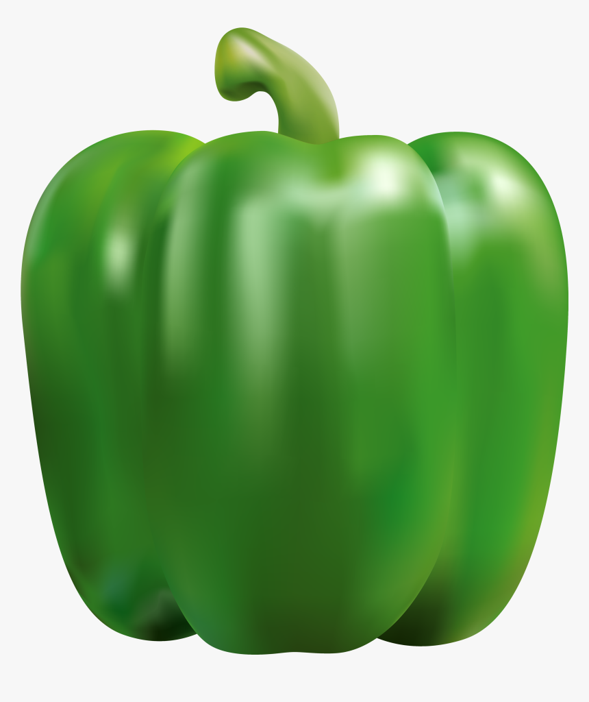 Green Pepper Clip Art Clipart Free Download - Green Bell Pepper Clipart, HD Png Download