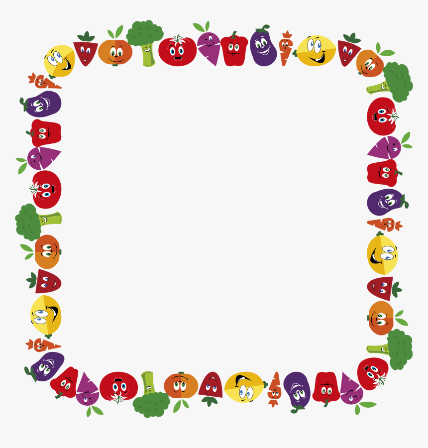 Transparent Carrot Clip Art - Fruits And Vegetables Border, HD Png Download