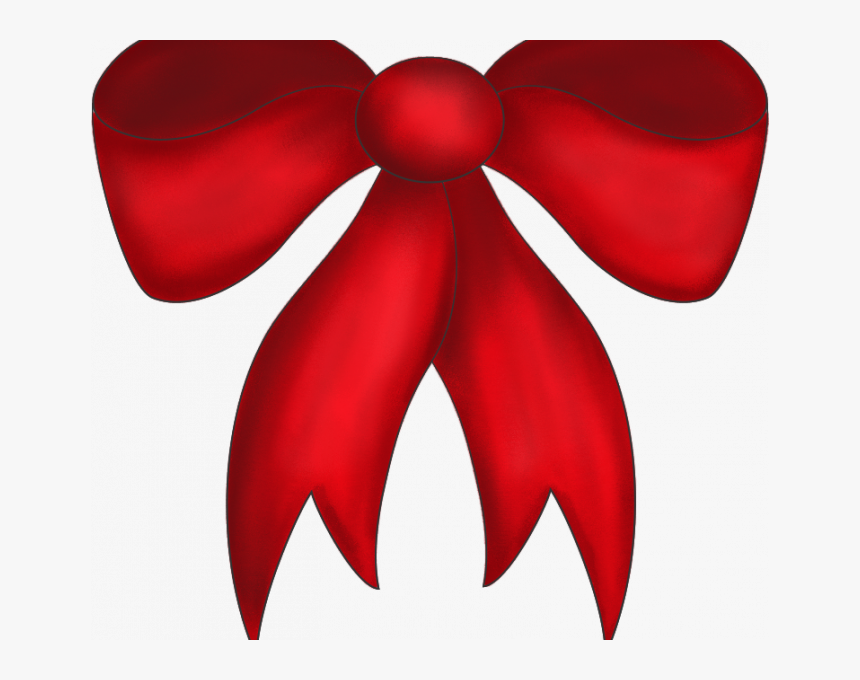 Christmas Bow Tie Png Transparent Library - Red Christmas Bow, Png Download