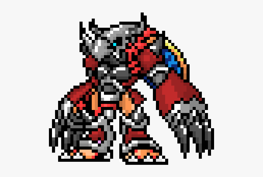 Wargreymon Pixel Art, HD Png Download