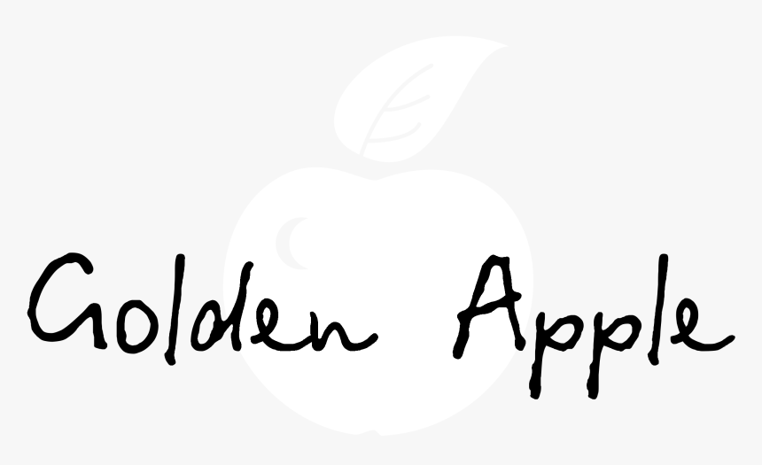 Golden Apple Logo Black And White - Apple, HD Png Download