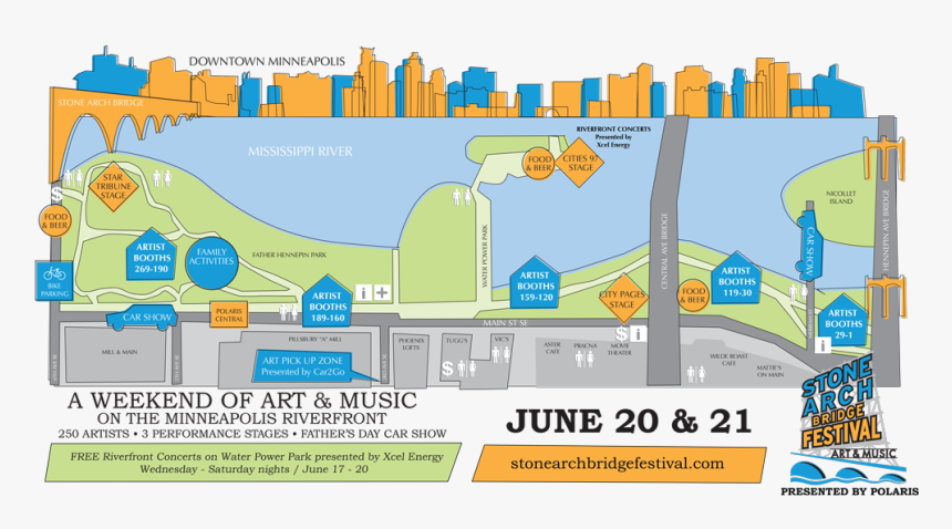 Stone Arch Map - Stone Arch Bridge, HD Png Download