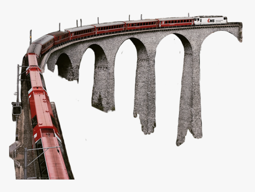 Transparent Stone Bridge Png - Train With Bridge Png, Png Download