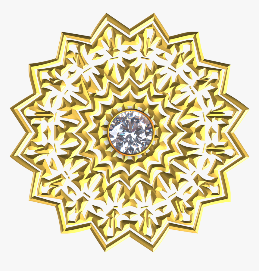 Ornament Flourish Gold - Gold Flourish, HD Png Download