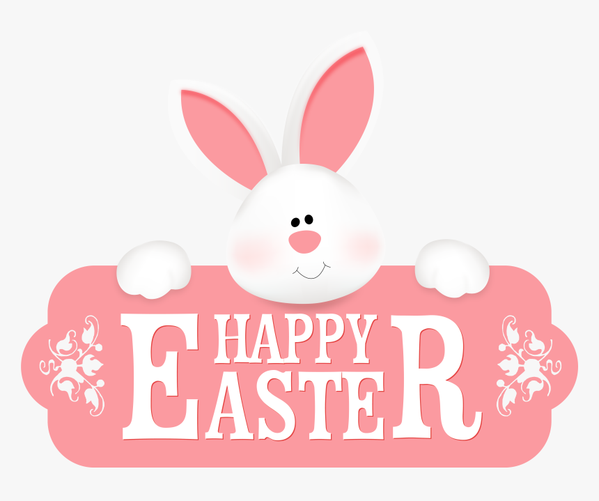 Rabbit Clipart Banner - Domestic Rabbit, HD Png Download