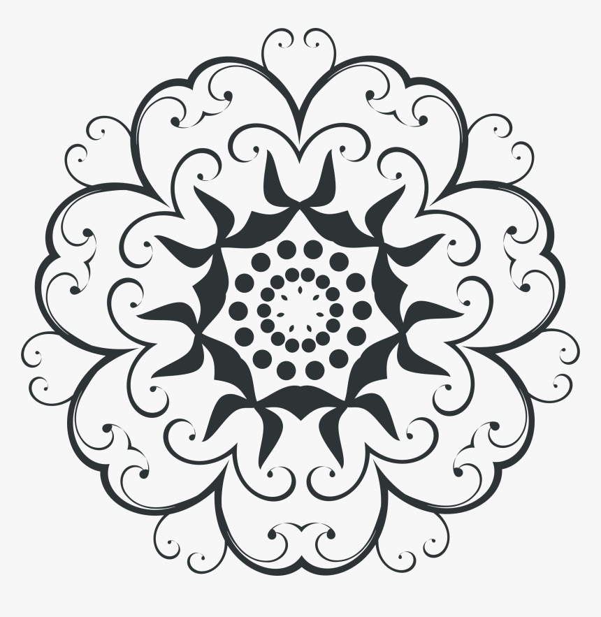 Silhouette Graphic Design Clip Art - Ornament Lace Design Png, Transparent Png