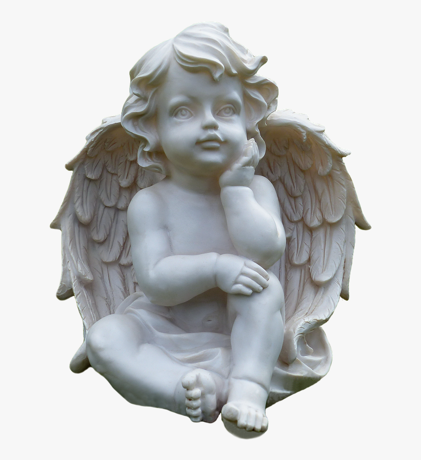 Lawn-ornament - Angel Cherub Statue Png, Transparent Png