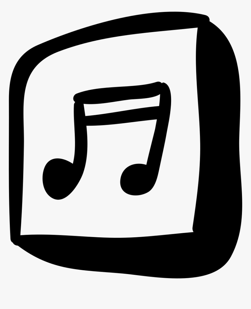 Musical Note Sign In Square Handmade Symbol Comments - Musical Note Handmade, HD Png Download
