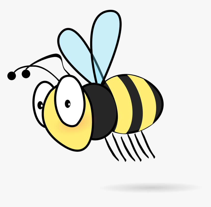 Honeybee, Bee, Flying, Fly, Insect, Wing, Stinger - Cartoon Bee Transparent Background, HD Png Download