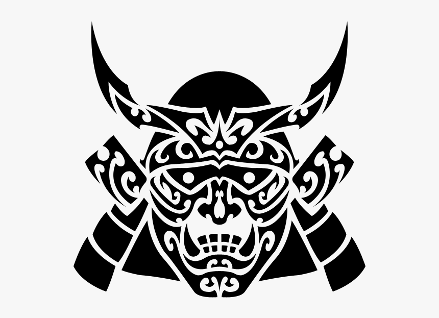 Clip Art Samurai Mask Clipart - Samurai Mask Tribal, HD Png Download