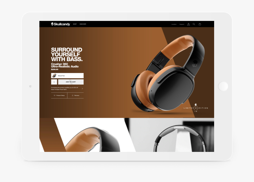 Skullcandy Case Study Tablet 4456 Sj - Headphones, HD Png Download