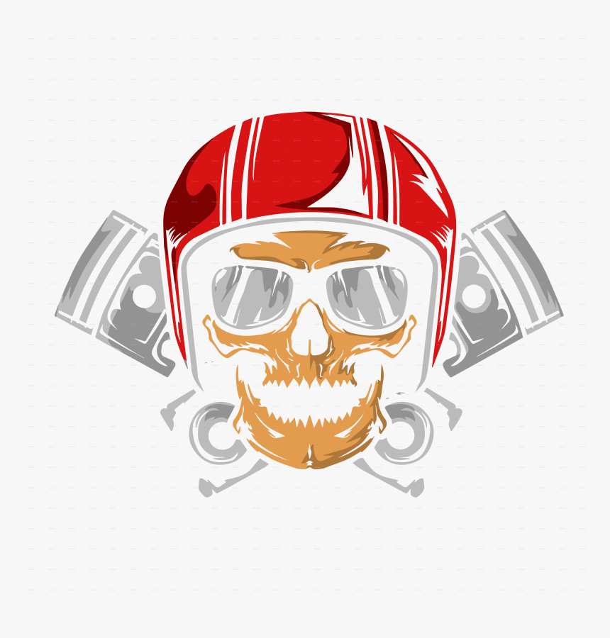 Skull With Helmet Png, Transparent Png