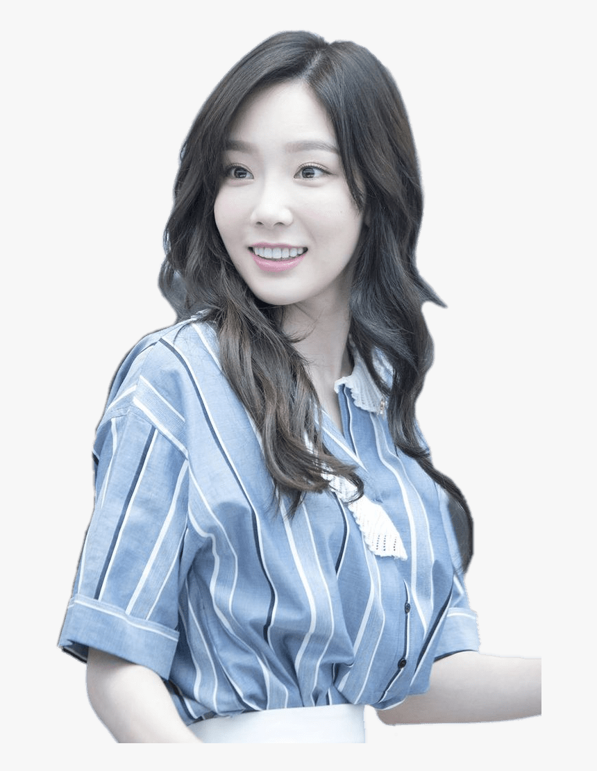 Girls Generation Taeyeon Blue Striped Shirt - Girls Generation Taeyeon Png Transparent, Png Download