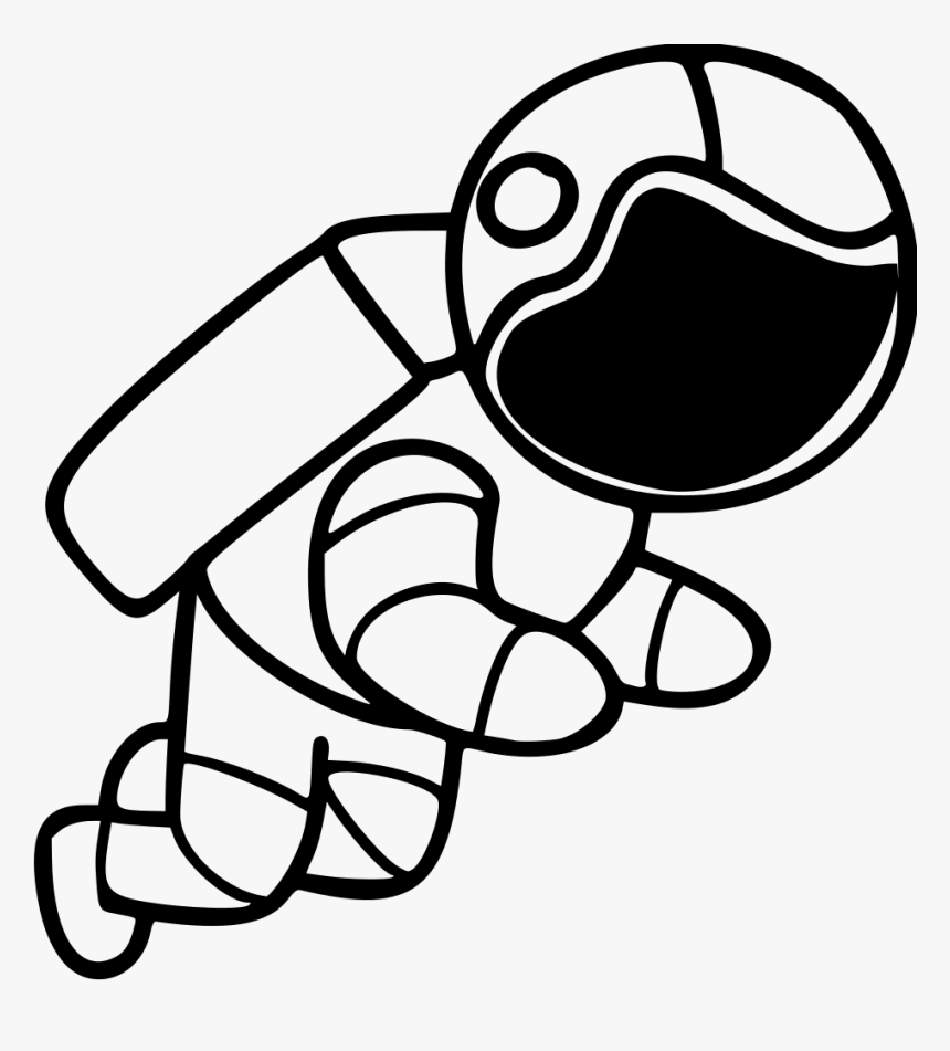 Free Download Astronaut Outer Space Line Art Suit Free - Clip Art Space Man, HD Png Download