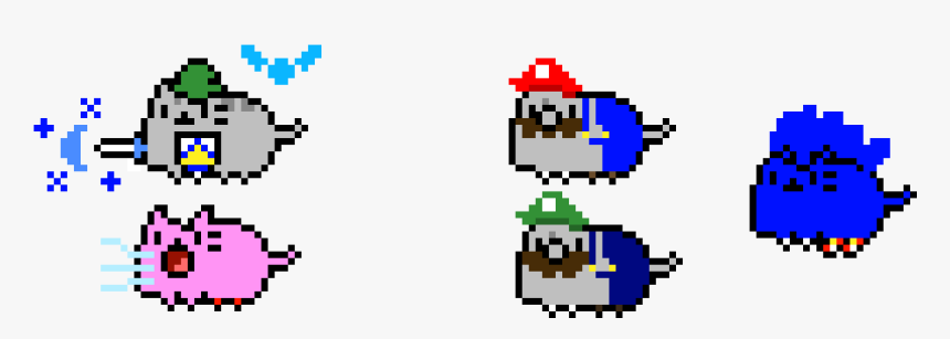 Pusheen Pixel Art Video Game Edition - Video Game Pixel Art Transparent, HD Png Download