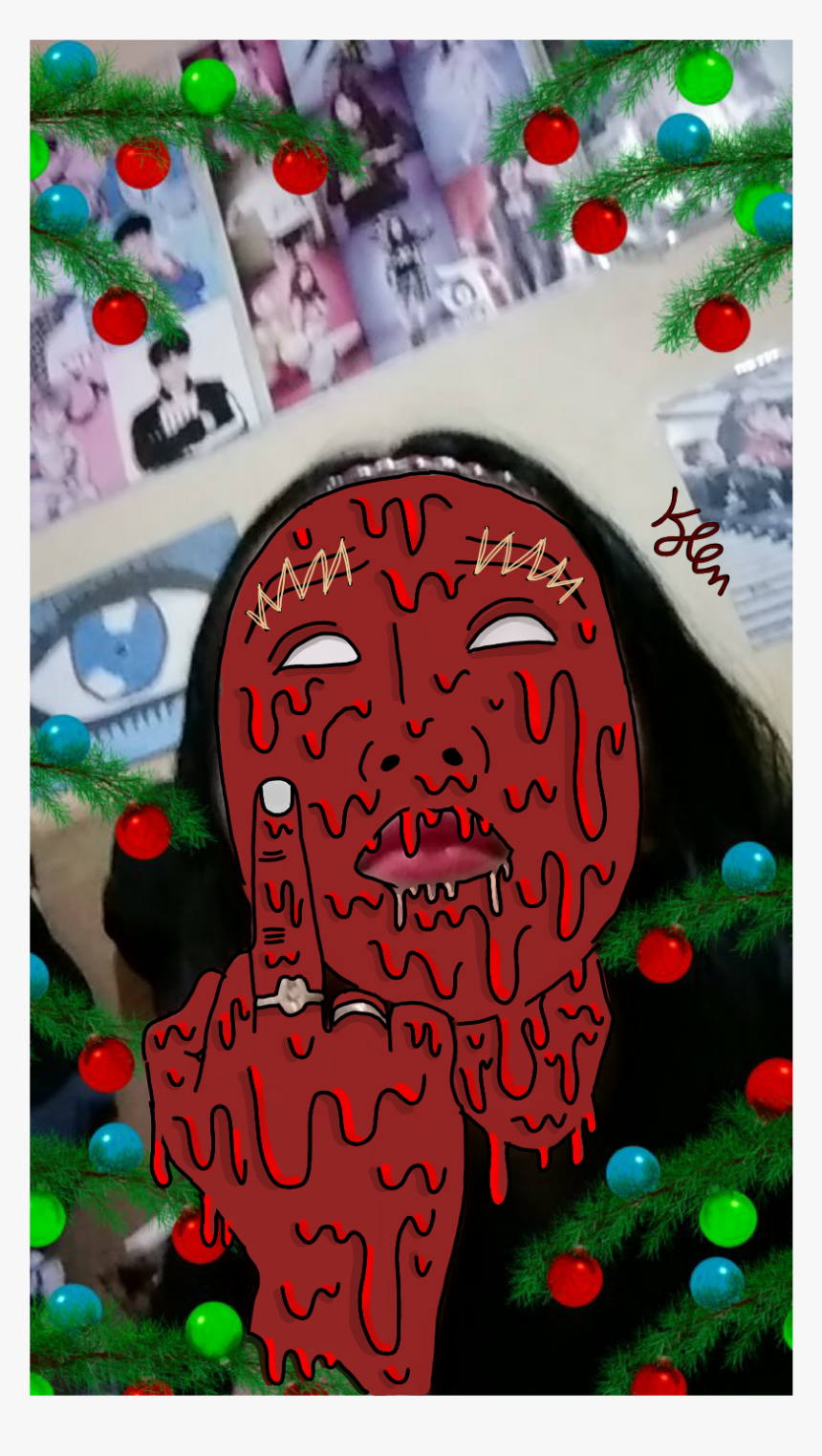 A Drawing Of My Aunt For Her Birthday - Christmas Tree, HD Png Download