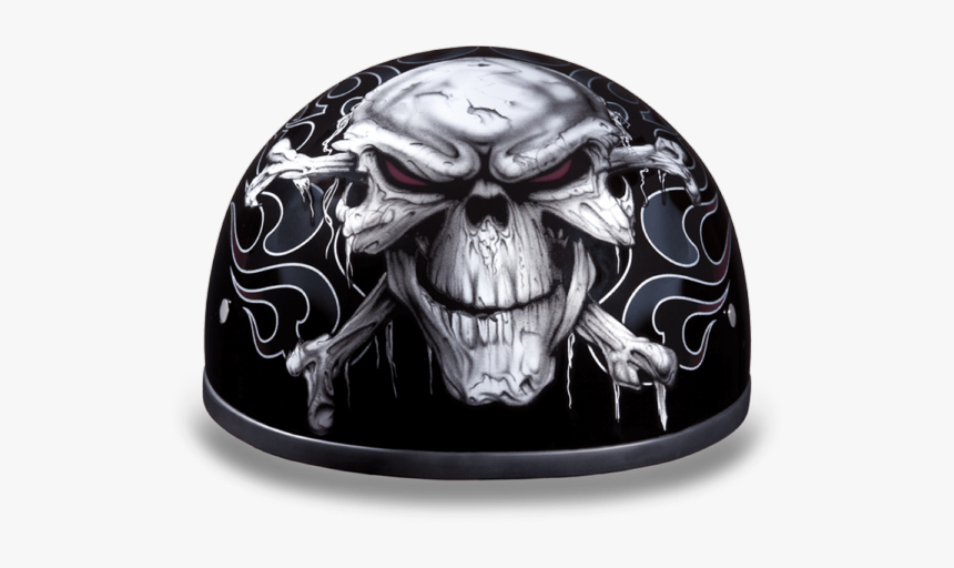 Daytona Mens Skull And Crossbones Dot Skull Cap Motorcycle - Skull And Crossbones, HD Png Download
