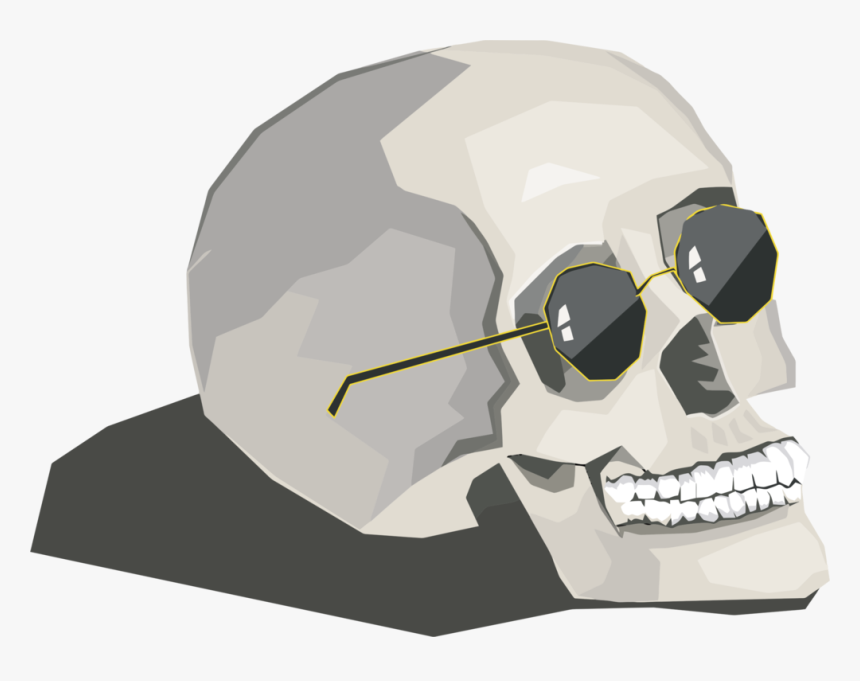 Helmet,head,bicycle Helmet - Skull With Sunglasses, HD Png Download