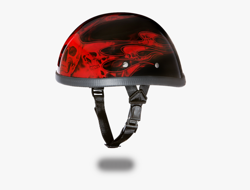 Eagle W/ Skull Flames Red Daytona Helmets - Motorcycle Helmet, HD Png Download