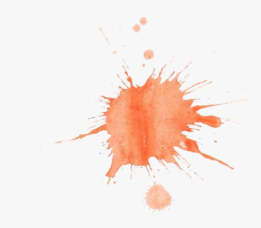 Transparent Watercolor Flamingo Clipart - Orange Watercolor Splash Bg Png, Png Download