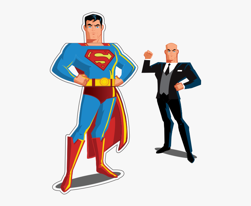 Superman / Lex Luthor Mix & Match - Cartoon, HD Png Download